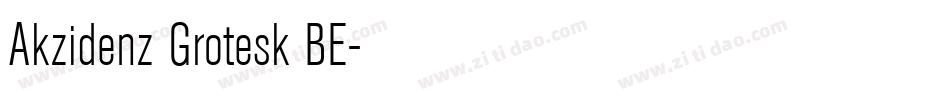 Akzidenz Grotesk BE字体转换